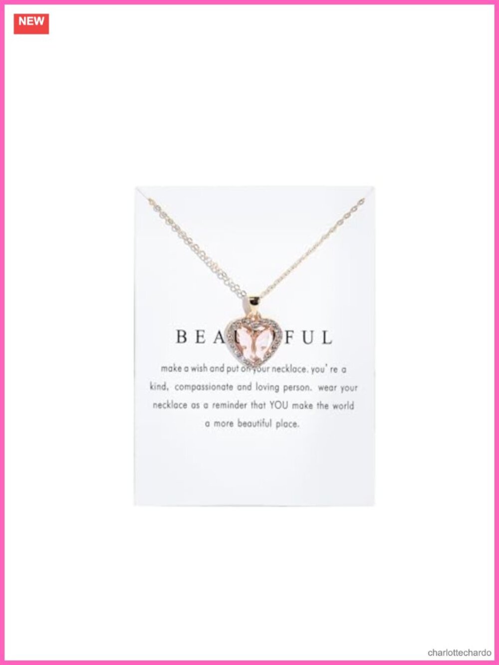 Butterfly Pendant Necklace Acrylic Rhinestone Adjustable Retro Boho Jewelry Gift